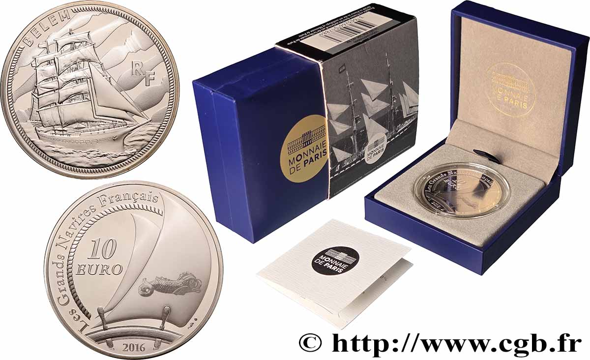 FRANCIA Belle Épreuve 10 Euro BELEM 2016 BE
