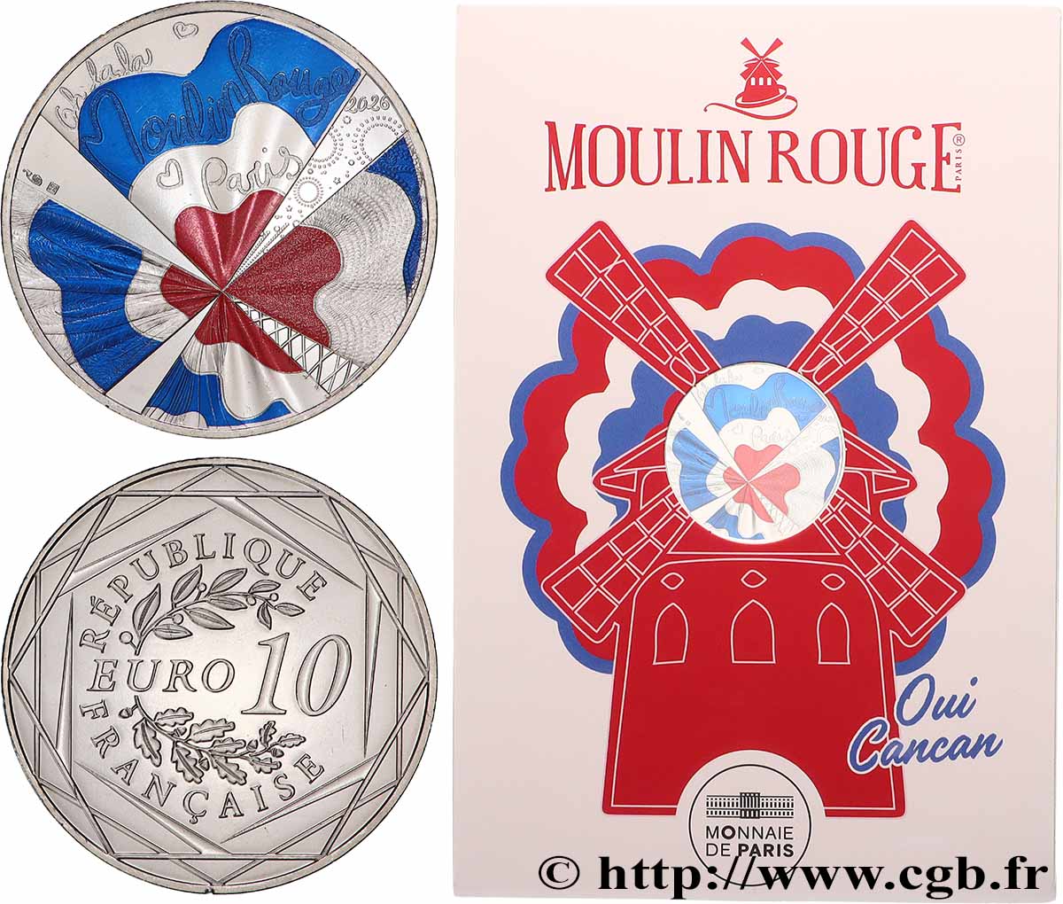 FRANCE 10 Euro LE MOULIN ROUGE 2026 BU