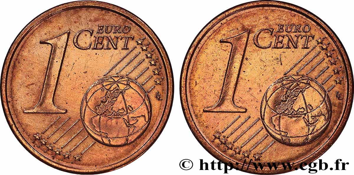 BANCO CENTRAL EUROPEO 1 Cent Euro biface - double face commune n.d. EBC