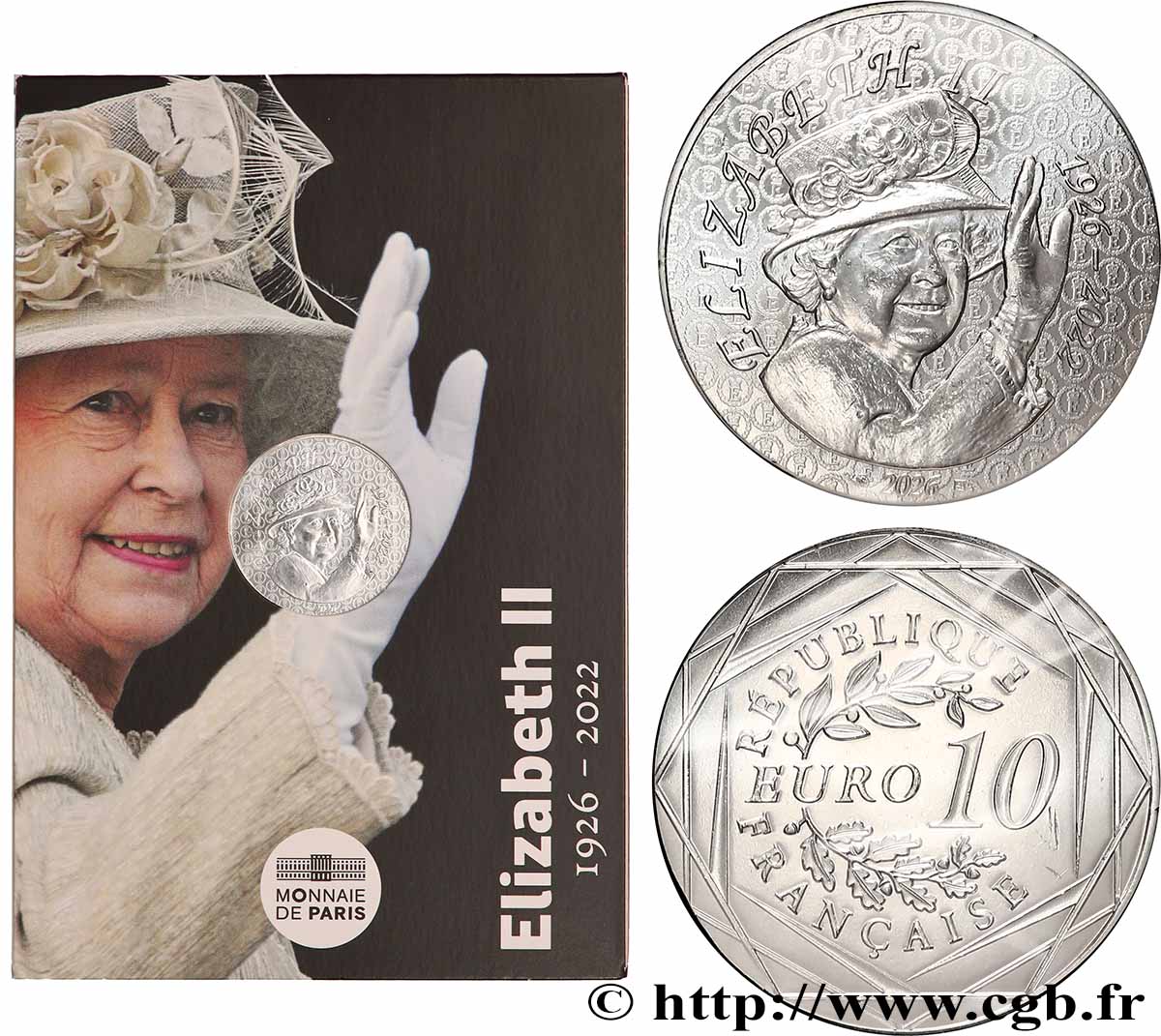 FRANCE 10 Euro Elizabeth II 2026 FDC