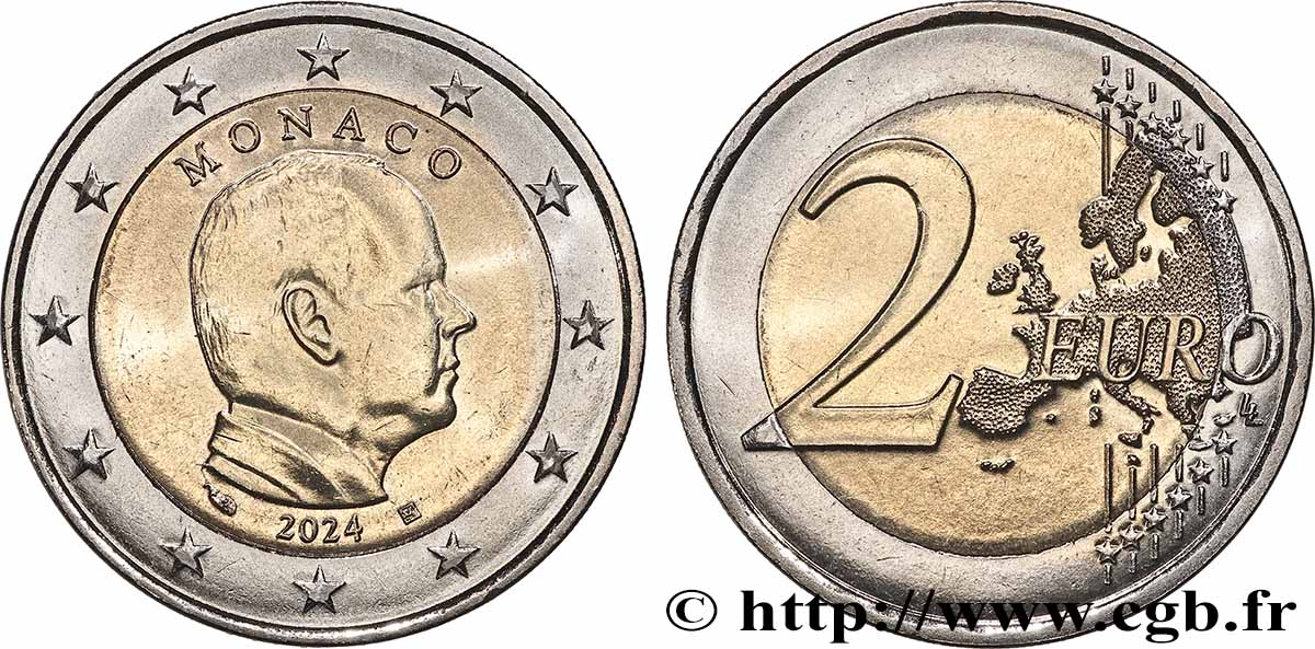 MONACO 2 Euro PRINCE ALBERT II 2024