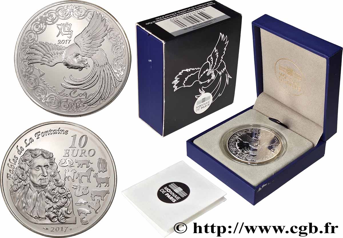 FRANKREICH Belle Épreuve 10 Euro - Année du COQ 2017