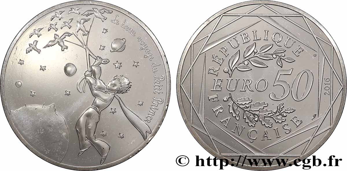 FRANKREICH 50 Euro LE PETIT PRINCE - Le beau voyage du Petit Prince 2016
