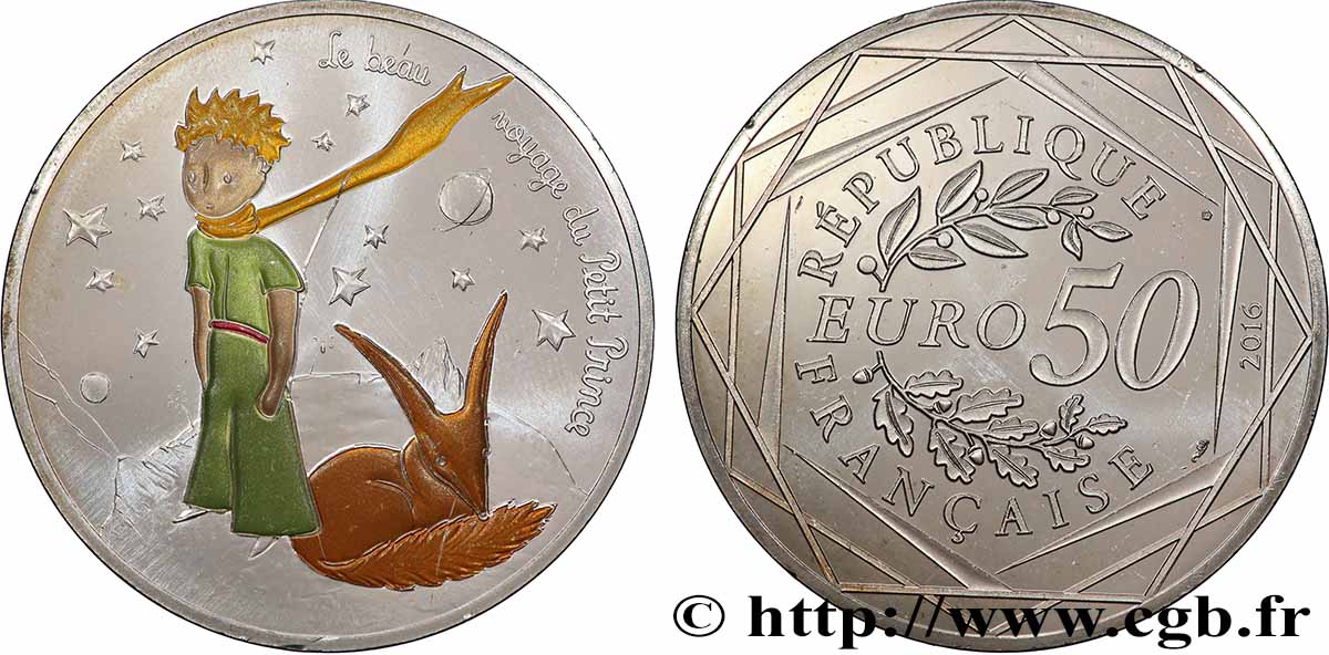 FRANKREICH 50 Euro LE PETIT PRINCE - Le beau voyage du Petit Prince 2016