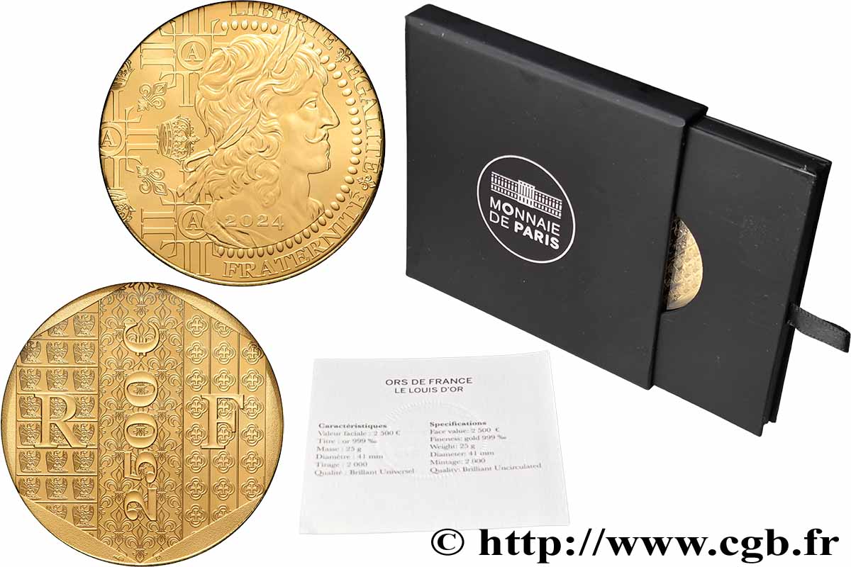 FRANCE 2500 Euro LE LOUIS D’OR (or) 2024 BU
