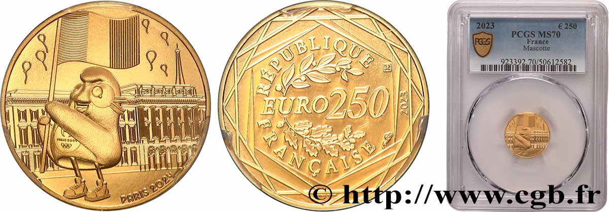 FRANCE 250 Euro PHRYGE 2023 Brilliant Uncirculated