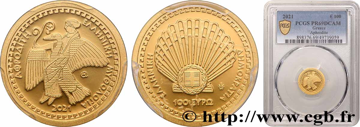 GRIECHENLAND BELLE EPREUVE 100 Euro Aphrodite 2021
