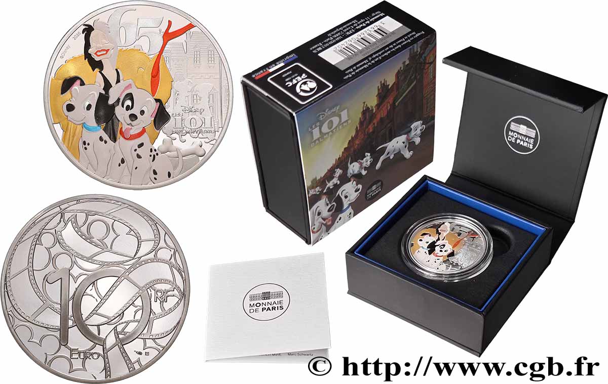 FRANCE BELLE EPREUVE 10 Euro LES 101 DALMATIENS 2026 Proof set