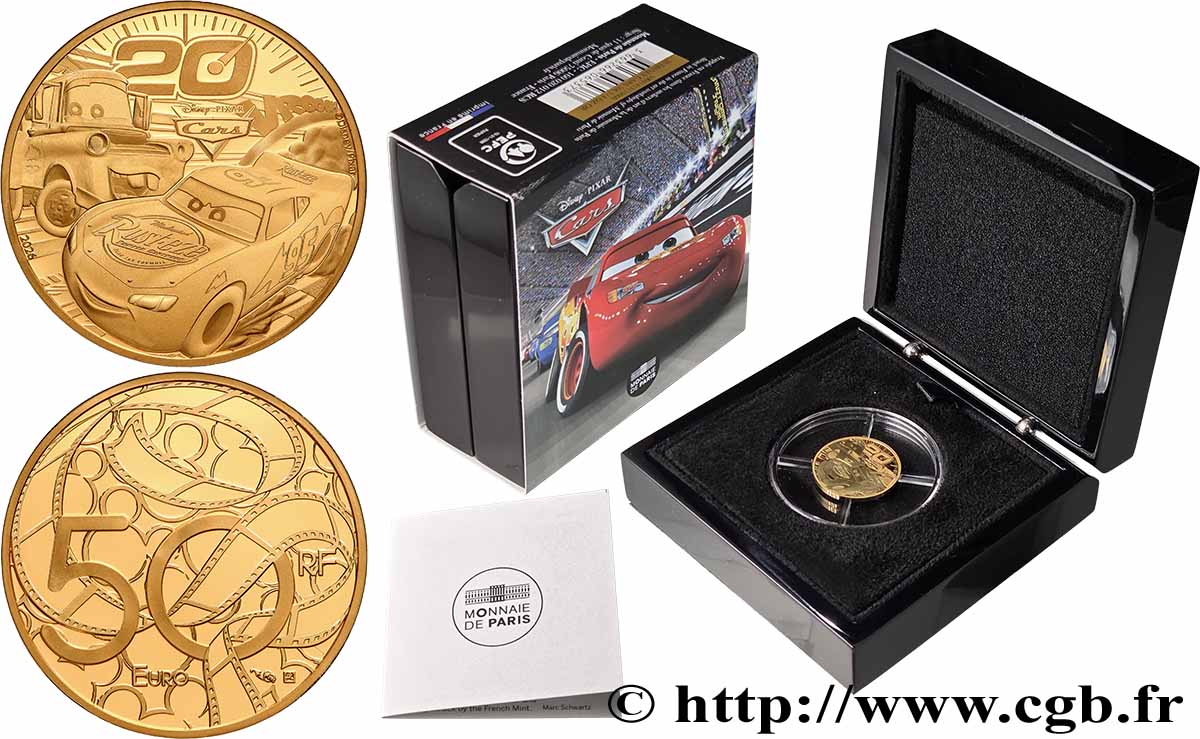 FRANCE BELLE EPREUVE 50 Euro (1/4 oz or) CARS 2026 Proof set