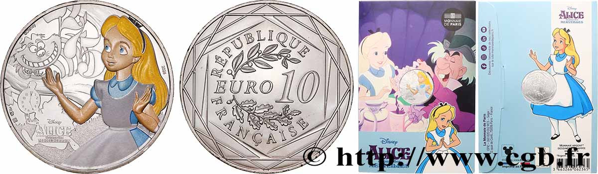 FRANCE 10 Euro ALICE AUX PAYS DES MERVEILLES 2026 Brilliant Uncirculated