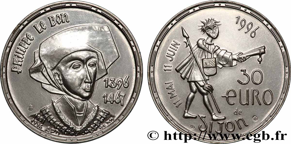 FRANCE 30 Euro de Dijon (11 mai - 11 juin 1996) 1996 MS