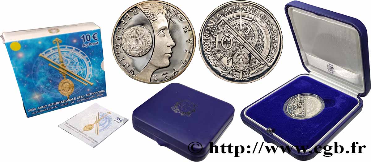 ITALIA BELLE EPREUVE 10 Euro ANNÉE DE L’ASTRONOMIE 2009 BU