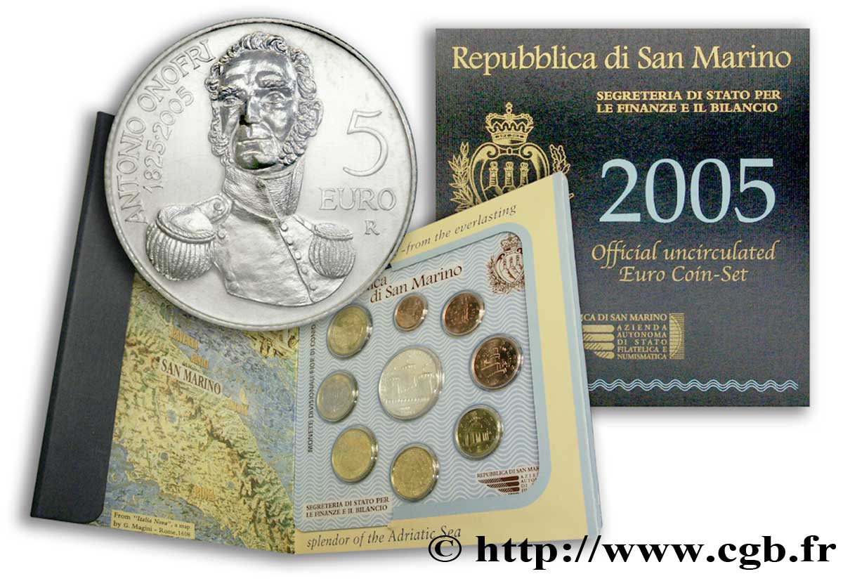 RÉPUBLIQUE DE SAINT- MARIN SÉRIE Euro BRILLANT UNIVERSEL  2005 BU