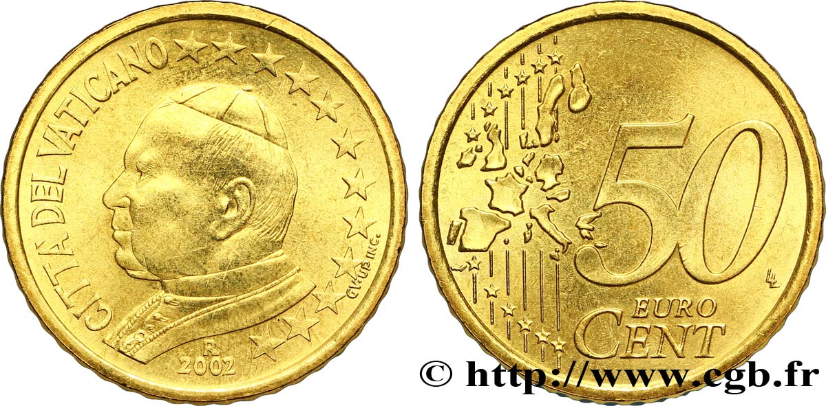 VATICAN 50 Cent JEAN - PAUL II 2002 SPL63