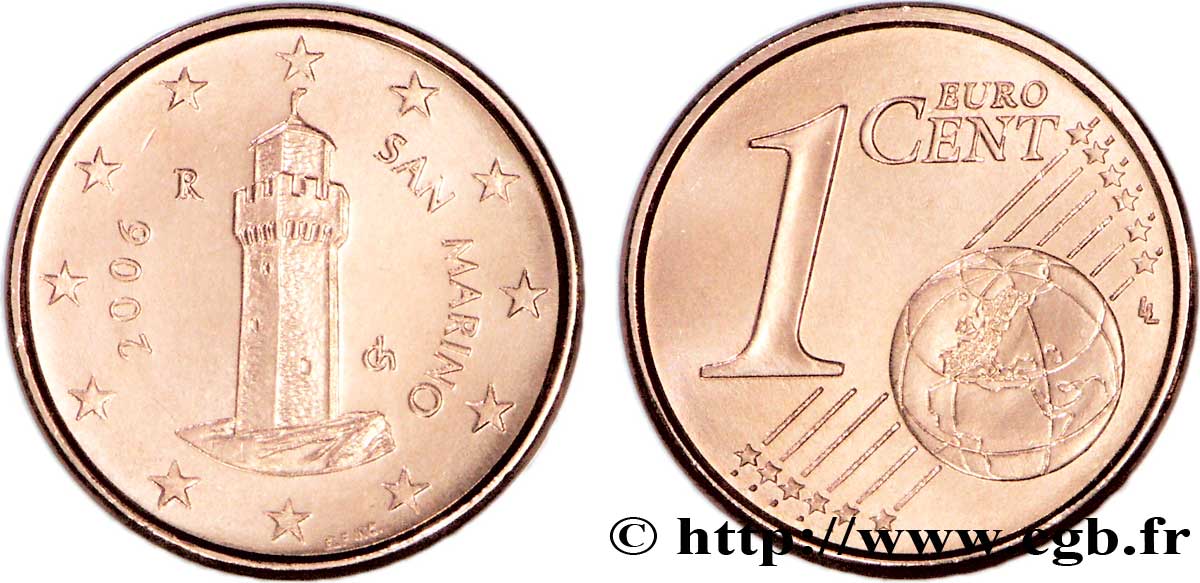 RÉPUBLIQUE DE SAINT- MARIN 1 Cent MONTALE 2006 SPL