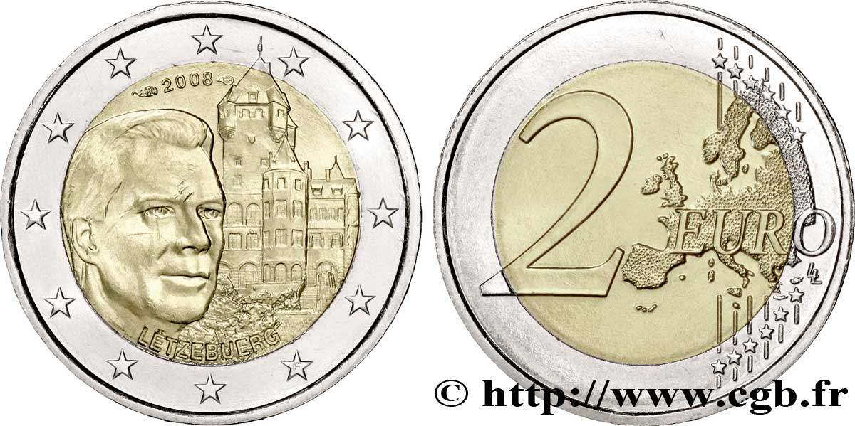 LUSSEMBURGO 2 Euro CHÂTEAU DE BERG  2008 MS