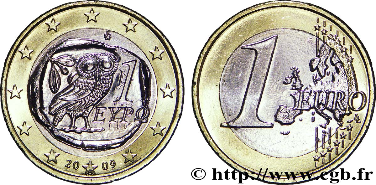 GRÈCE 1 Euro À LA CHOUETTE 2009 SPL63
