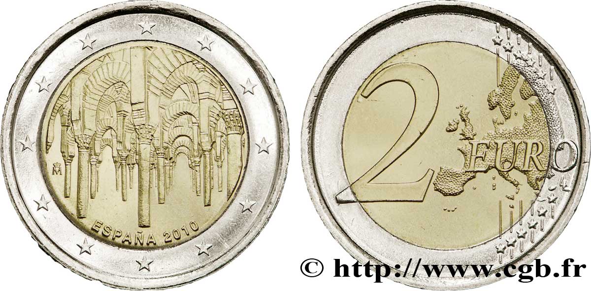 SPAGNA 2 Euro GRANDE MOSQUÉE DE CORDOUE  2010 MS