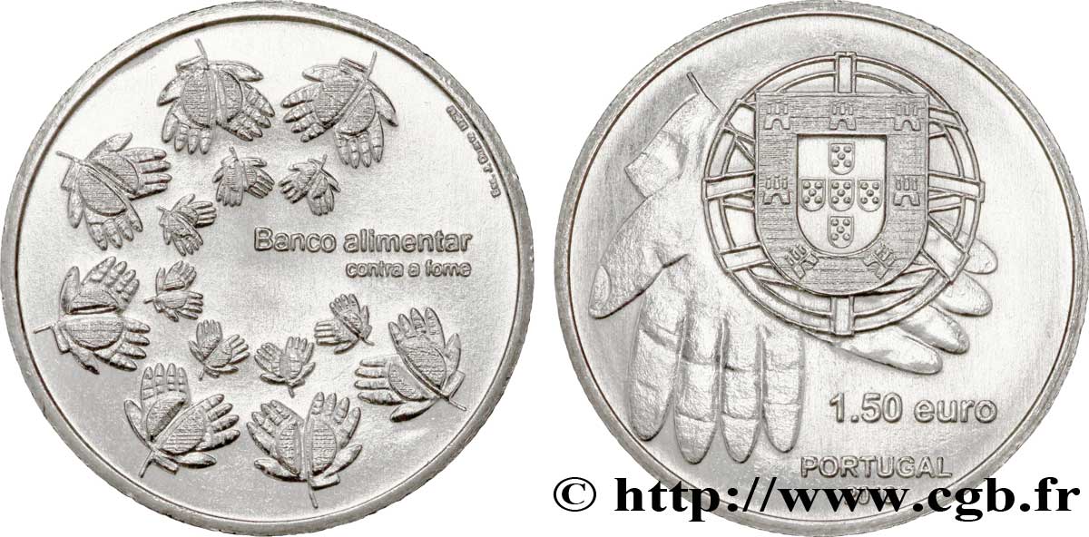 PORTUGAL 1 Euro 1/2 BANQUE ALIMENTAIRE - UNE MONNAIE CONTRE LA FAIM 2010