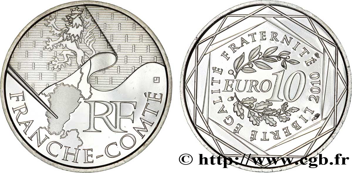 FRANCE 10 Euro des RÉGIONS - FRANCHE-COMTÉ 2010 MS