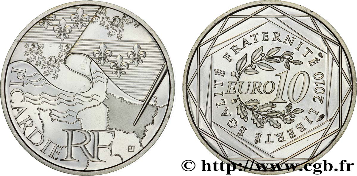 FRANCE 10 Euro des RÉGIONS - PICARDIE
 2010 MS