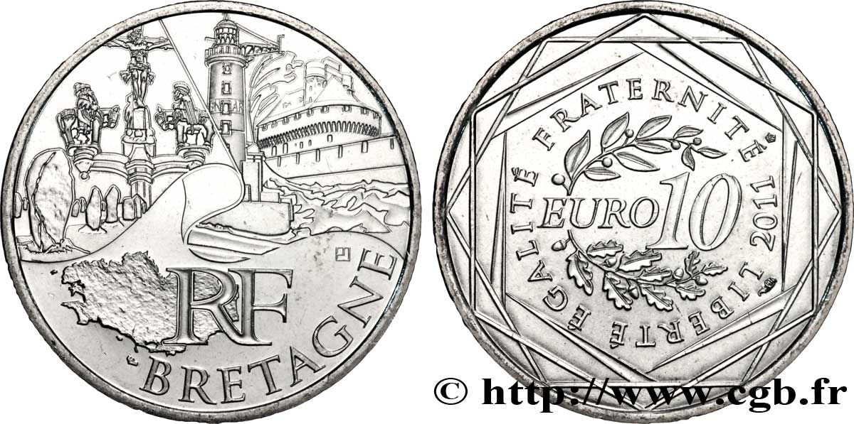 FRANCE 10 Euro des RÉGIONS - BRETAGNE 2011 MS