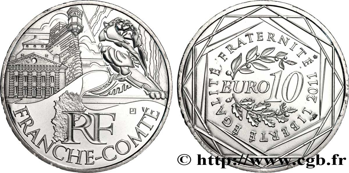FRANKREICH 10 Euro des RÉGIONS - FRANCHE-COMTÉ 2011