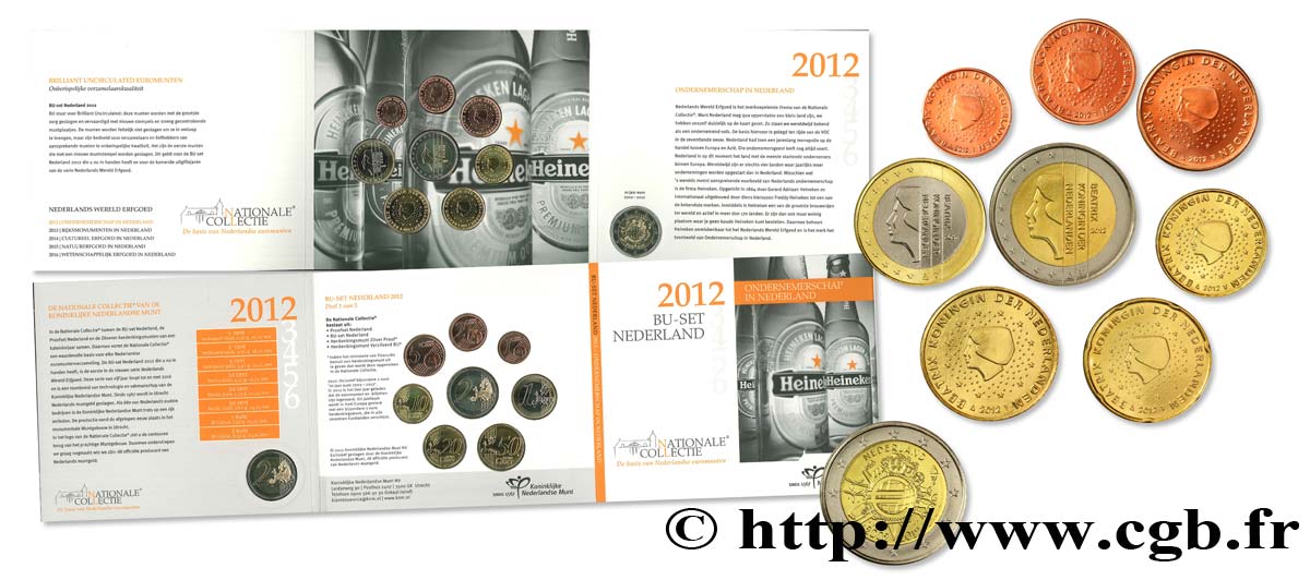 NETHERLANDS SÉRIE Euro BRILLANT UNIVERSEL  2012 Brilliant Uncirculated