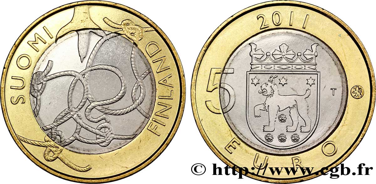 FINLANDIA 5 Euro TAVASTIA 2011 SC