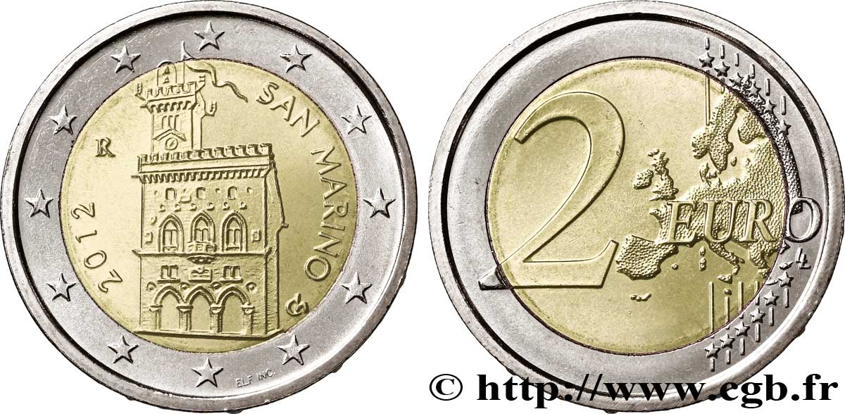 RÉPUBLIQUE DE SAINT- MARIN 2 Euro DOMUS MAGNA tranche B 2012 SPL63