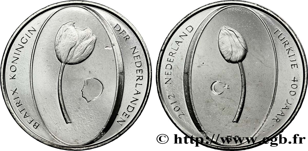 NETHERLANDS 5 Euro 400 ANS PAYS-BAS - TURQUIE  2012 MS63
