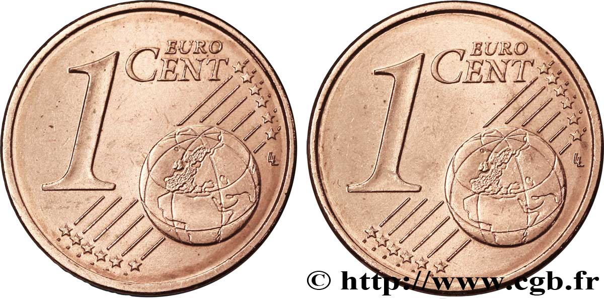 BANQUE CENTRALE EUROPEENNE 1 Cent Euro biface - double face commune n.d. SPL64