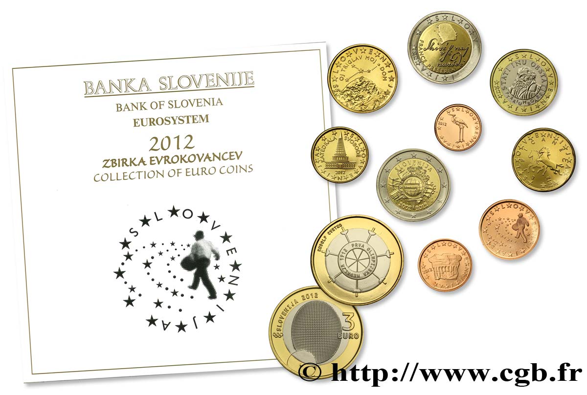 SLOVENIA SÉRIE Euro BRILLANT UNIVERSEL - SEMEUR D’ÉTOILES 2012 Brilliant Uncirculated