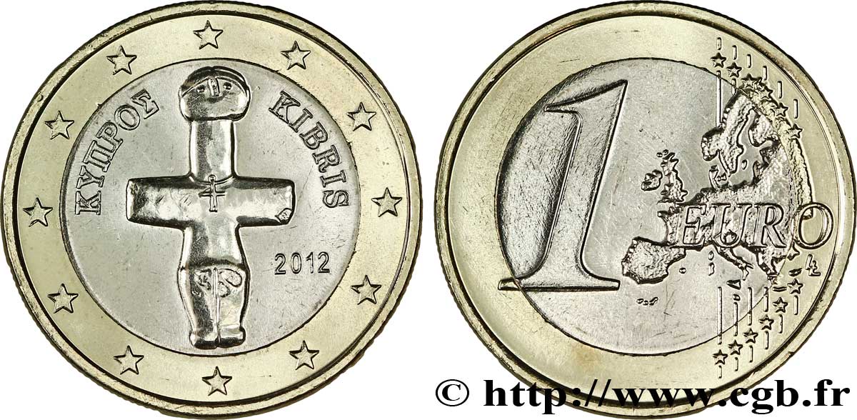 CYPRUS 1 Euro IDOLE DE POMOS 2012 MS63