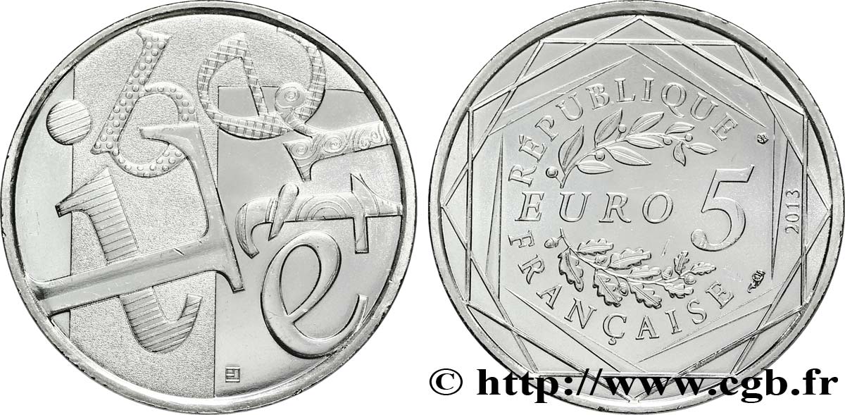FRANKREICH 5 Euro LA LIBERTÉ 2013
