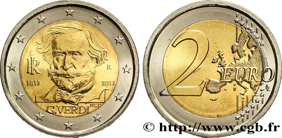 ITALY 2 Euro GIUSEPPE VERDI 2013 MS