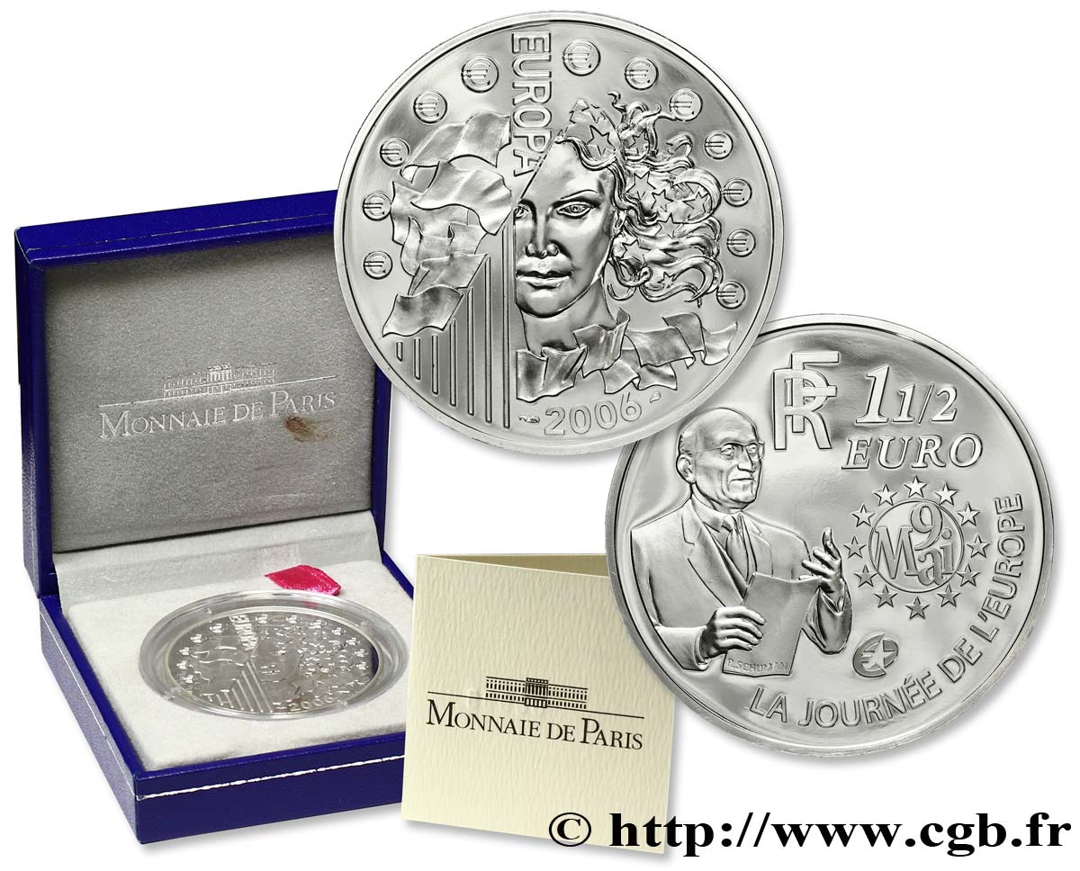 FRANCE Belle Épreuve 1 Euro 1/2 L EUROPA - LA JOURNÉE DE L’EUROPE 2006 BE
