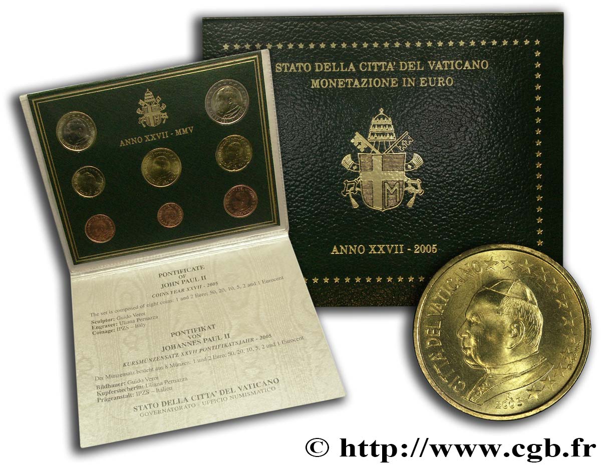 VATICAN SÉRIE Euro BRILLANT UNIVERSEL - SEDE VACANTE 2005 Brilliant Uncirculated