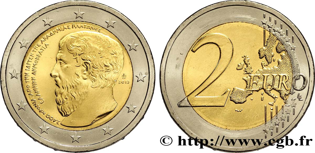 GRIECHENLAND 2 Euro ACADEMIE DE PLATON 2013