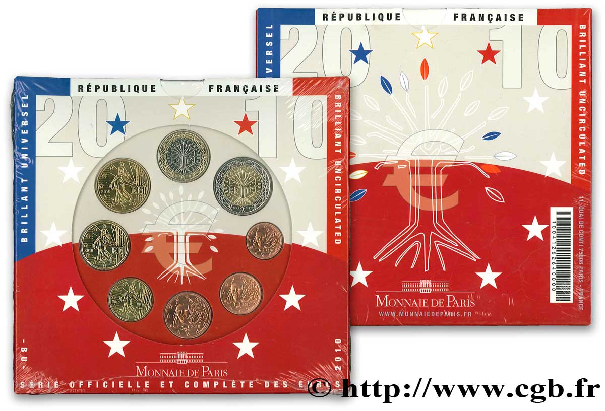 FRANCIA SÉRIE Euro BRILLANT UNIVERSEL 2010 BU