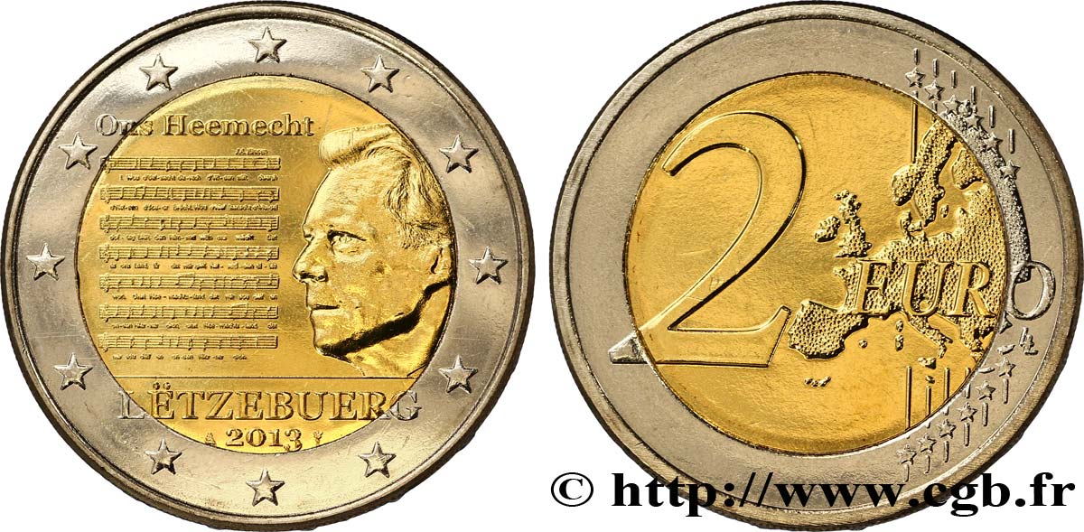 LUXEMBOURG 2 Euro HYMNE NATIONAL  2013 MS