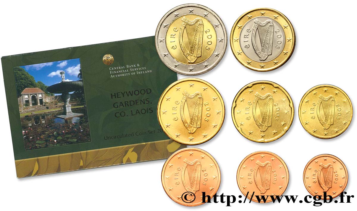 IRELAND REPUBLIC SÉRIE Euro BRILLANT UNIVERSEL - HEYWOOD GARDENS IN CO. LAOIS 2005 Brilliant Uncirculated