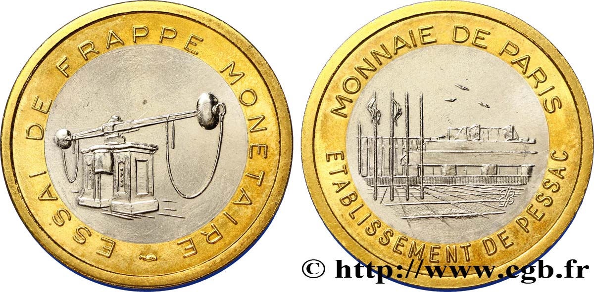 EUROPEAN CENTRAL BANK 5 euro, essai de frappe monétaire dit de “Pessac”, type 0 n.d. MS