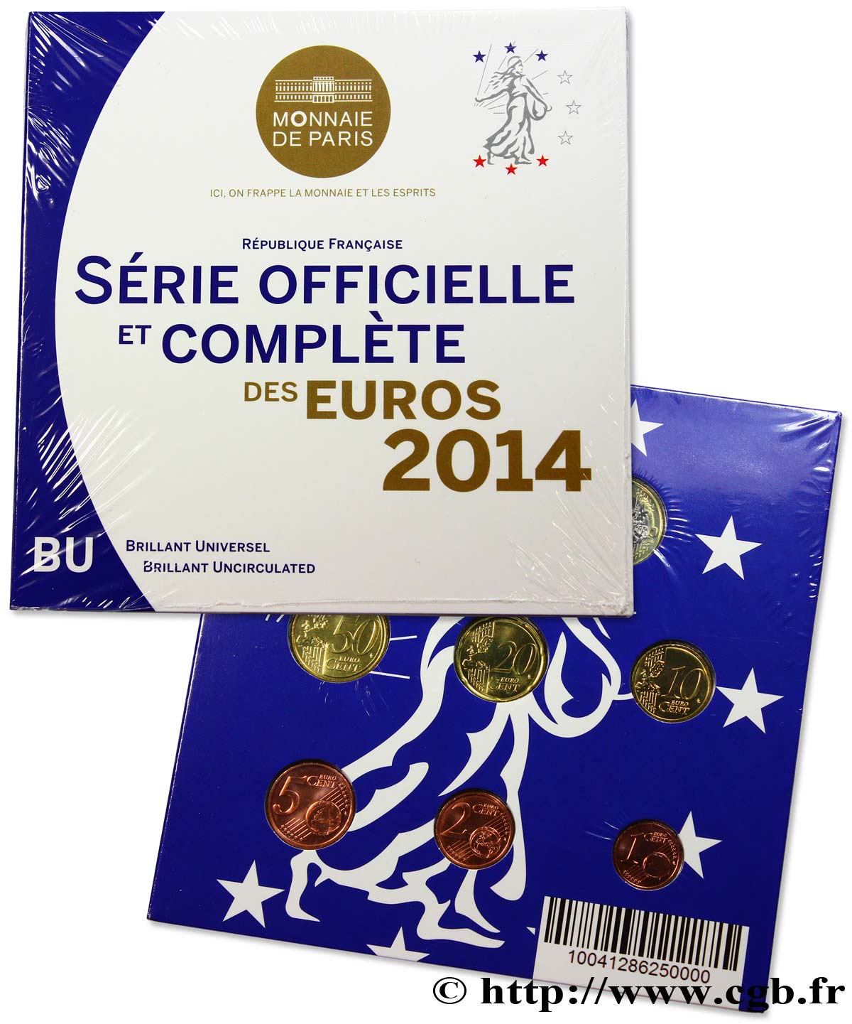 FRANCE SÉRIE Euro BRILLANT UNIVERSEL  2014 Brilliant Uncirculated
