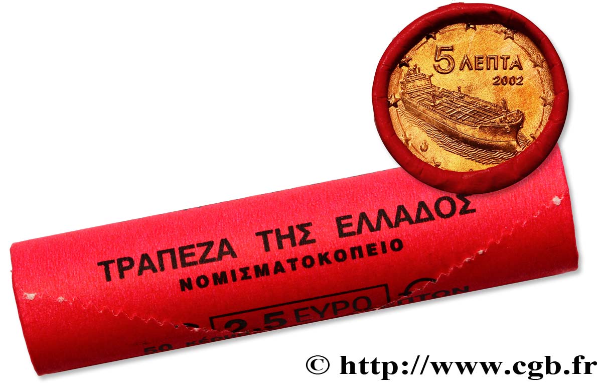 GRECIA Rouleau 5 Cent PÉTROLIER 2002 SC