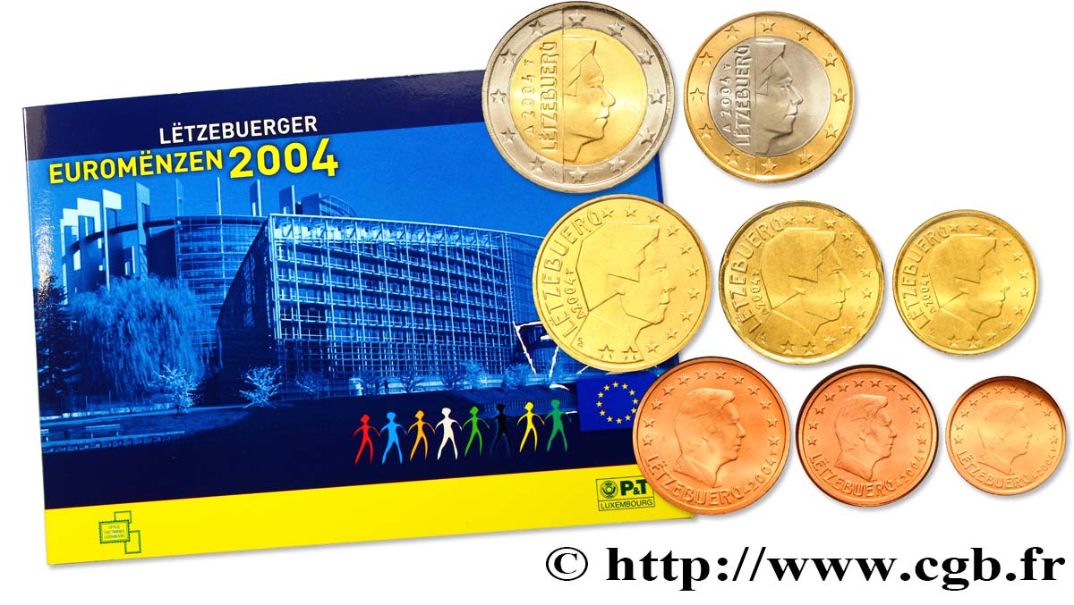 LUSSEMBURGO Enveloppe philatélique-numismatique 2004 FDC
