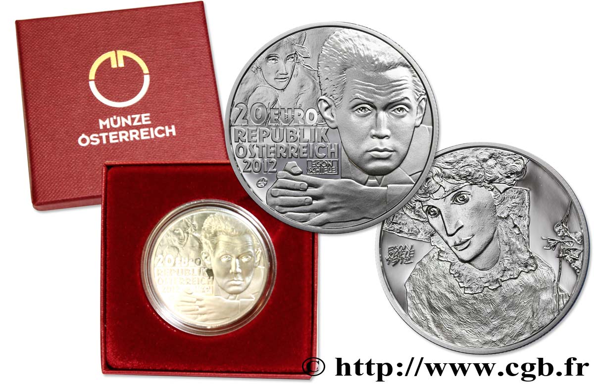 AUSTRIA Belle Épreuve 20 Euro EGON SCHIELE
2012 Proof set
