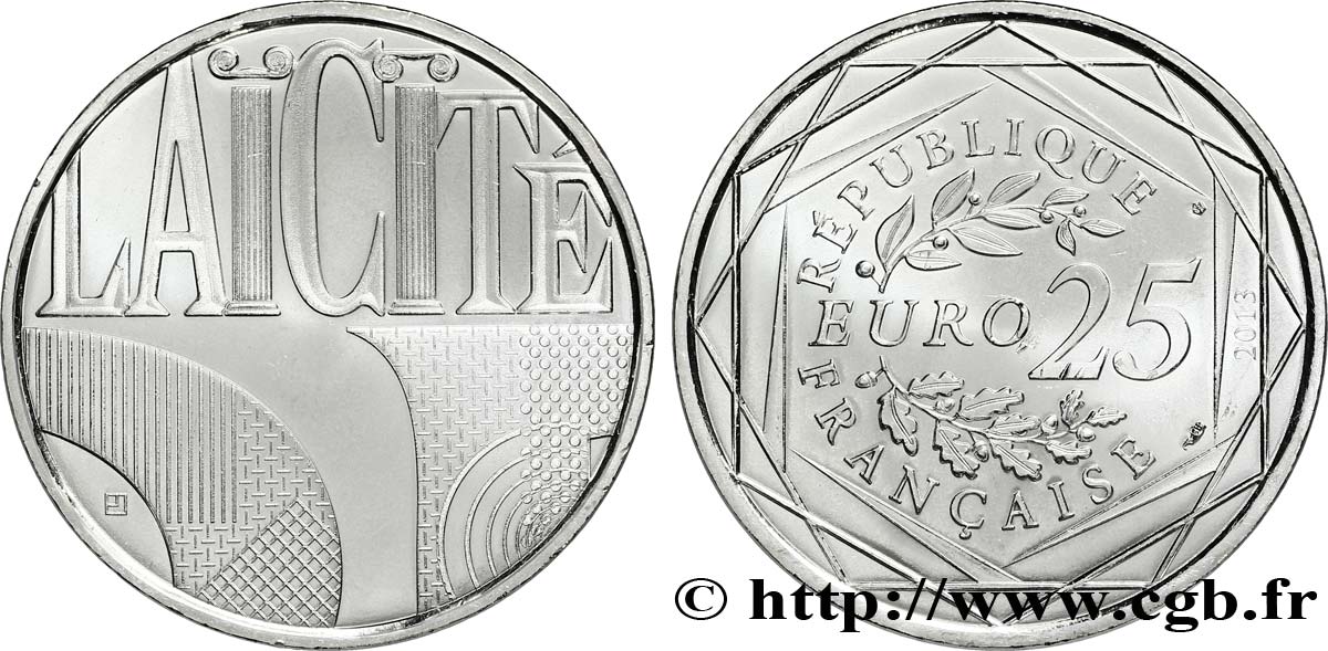 FRANCE 25 Euro LA LAÏCITÉ 2013 SPL