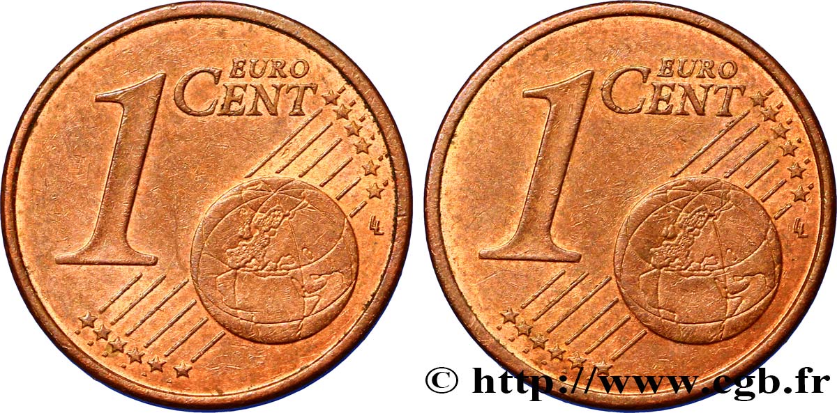EUROPEAN CENTRAL BANK 1 Cent Euro biface - double face commune n.d. SPL