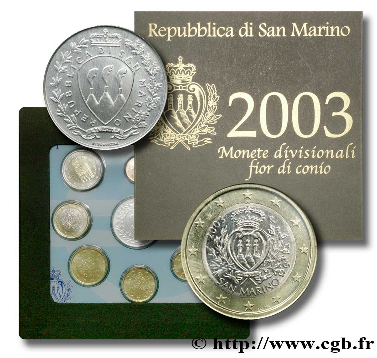 RÉPUBLIQUE DE SAINT- MARIN SÉRIE Euro BRILLANT UNIVERSEL  2003 BU